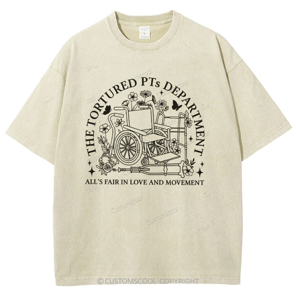 Suffering Physiotherapist Unisex Fit Washed T-Shirt Customscool