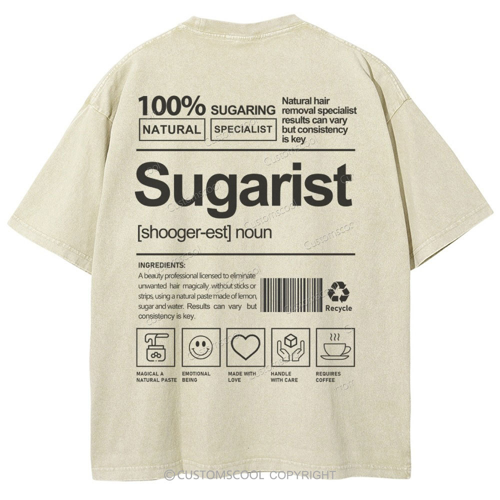 Sugarist Unisex Fit Washed T-Shirt Customscool