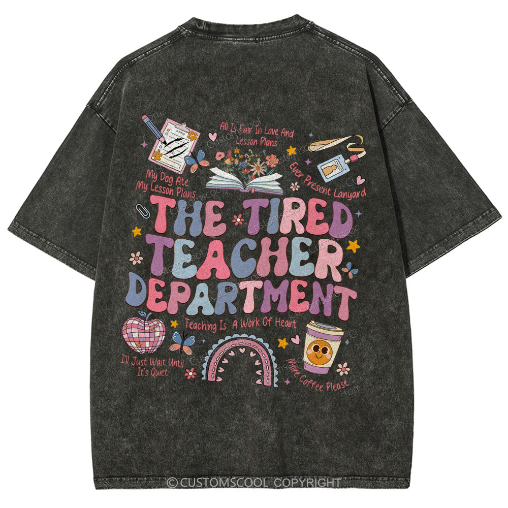Teacher Unisex Fit Washed T-Shirt Customscool