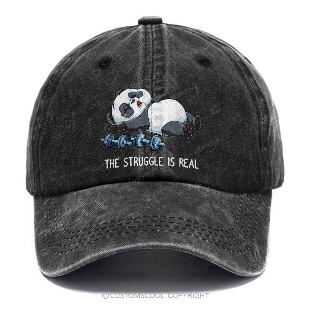 The Struggle Is Real Unisex Vintage Casual Washed Cap Customscool