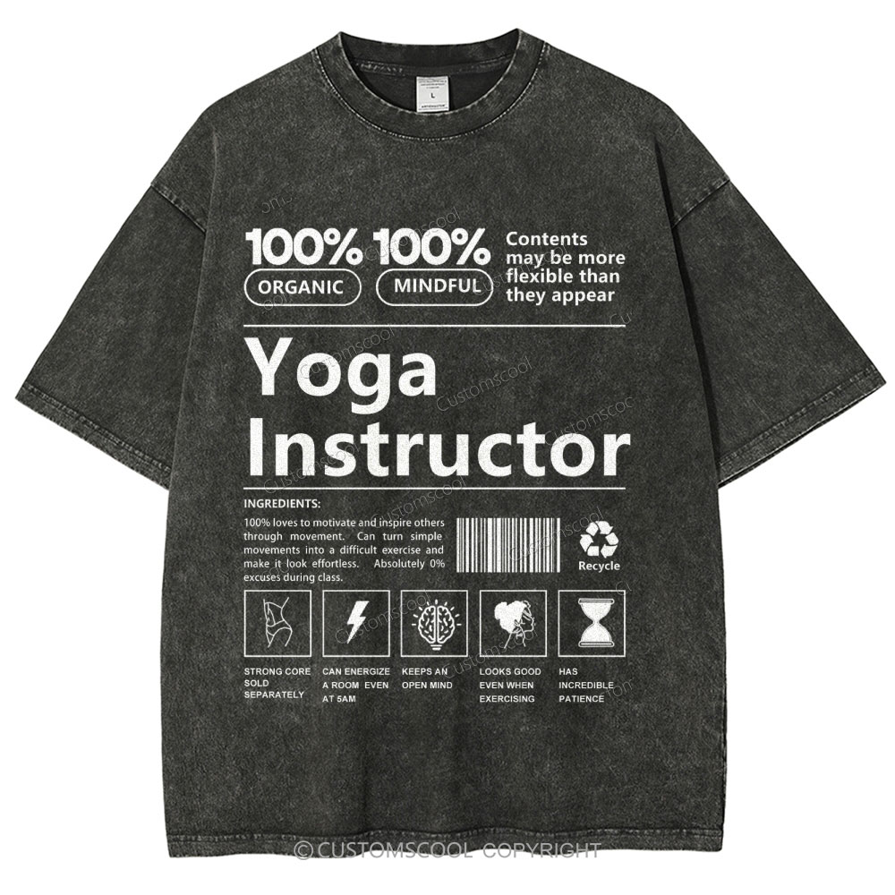 Yoga Instructor Unisex Fit Washed T-Shirt Customscool