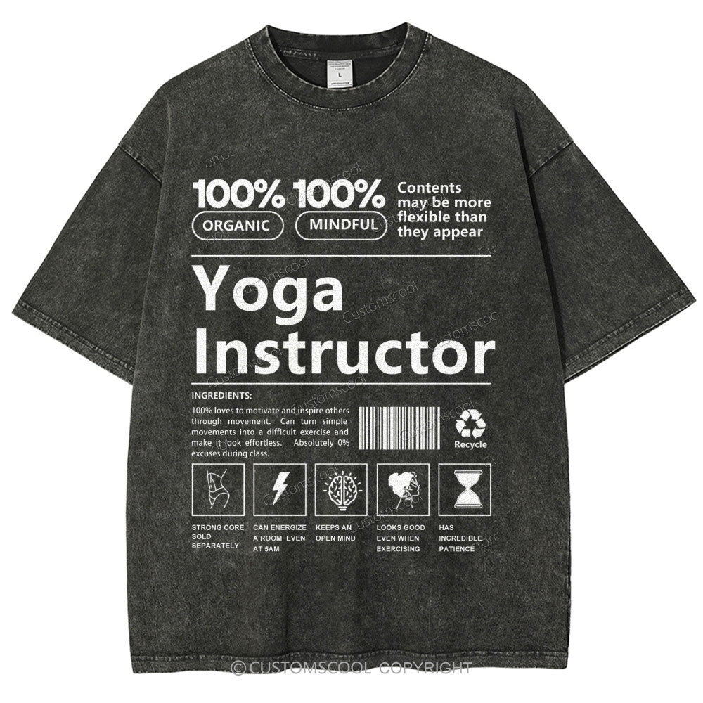 Yoga Instructor Unisex Fit Washed T-Shirt Customscool