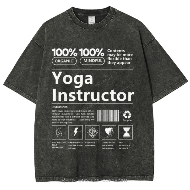Yoga Instructor Unisex Fit Washed T-Shirt Customscool