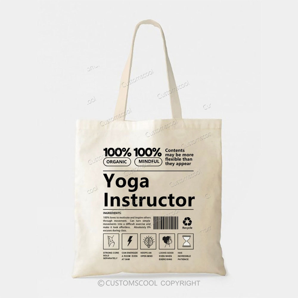 Yoga instructor Tote Bag Customscool