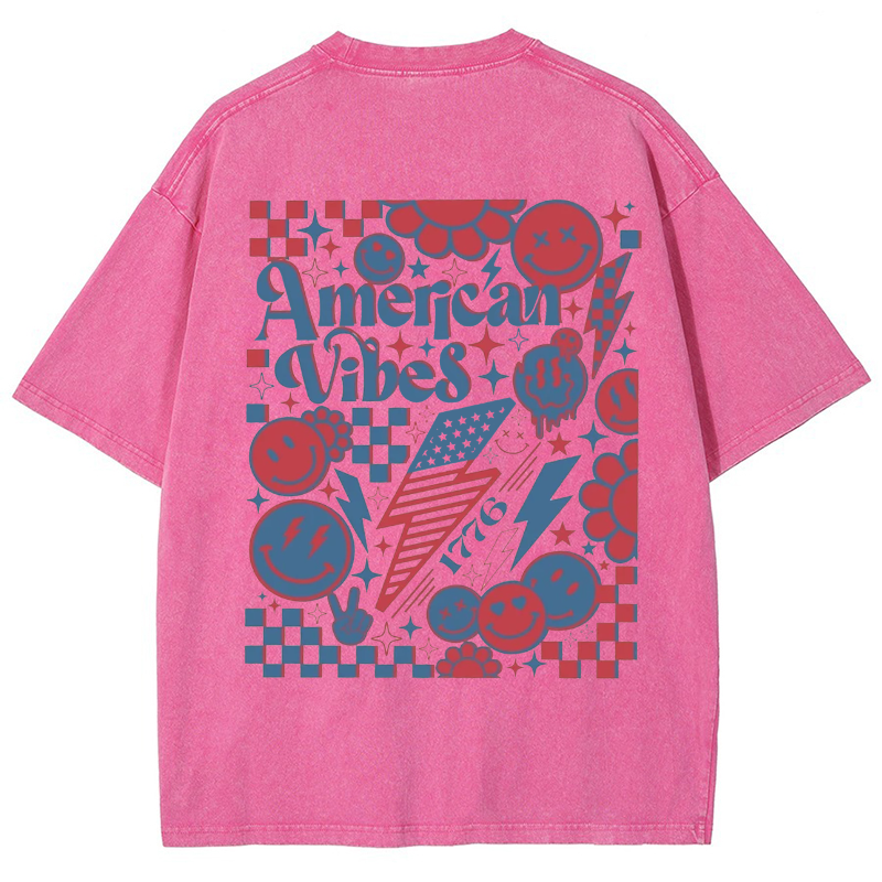 American Vibes Vintage Snowflake Washed T-Shirt