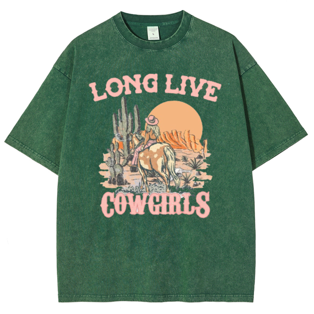 Long Live Cowgirls Washed Oversized T-Shirt