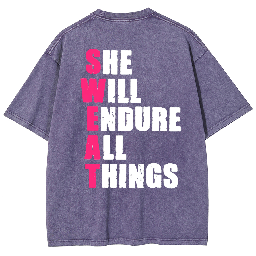 Sweat Unisex Vintage Washed Short Sleeve T-Shirt