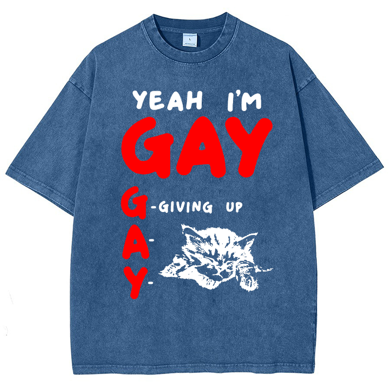 Give Up Vintage Snowflake Washed T-Shirt