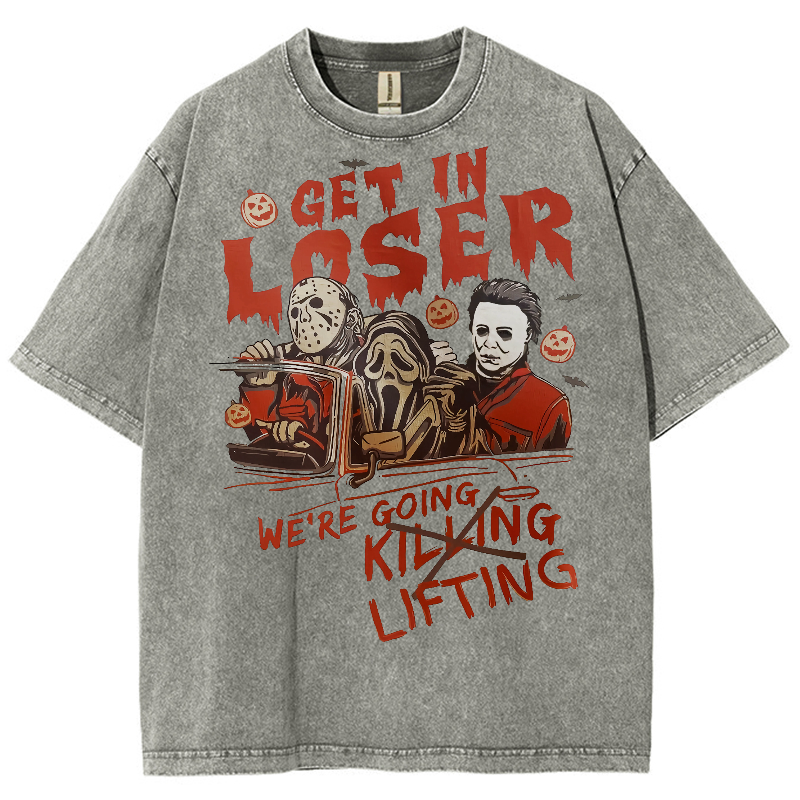Were Going Lifting Unisex Fit Washed Oversized T-Shirt