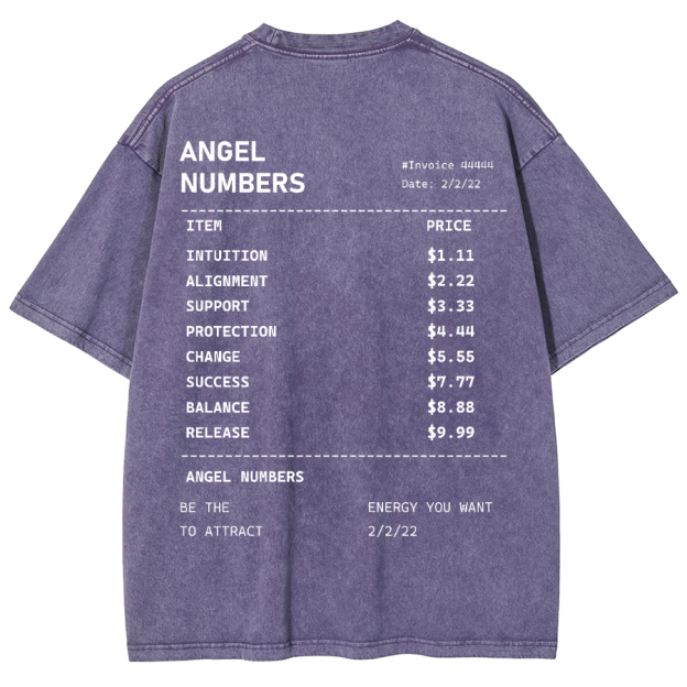 Angel Numbers Unisex Fit Washed T-Shirt