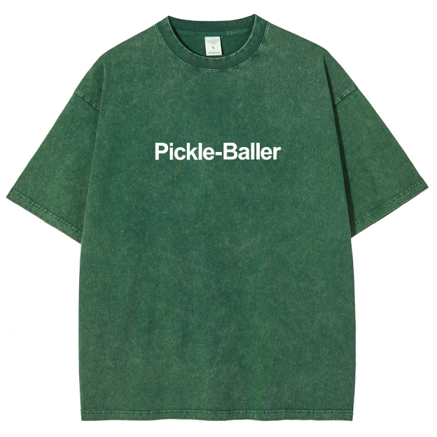 Pickle Baller Unisex Fit Washed Oversized T-Shirt Customscool