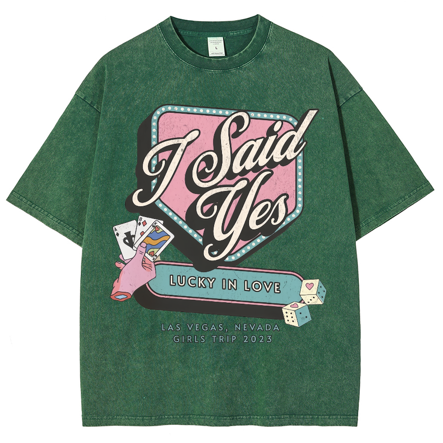 I Said Yes Unisex Fit Washed Oversized T-Shirt