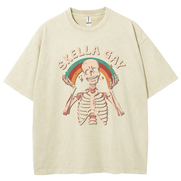Skella Gay Vintage Snowflake Washed T-Shirt