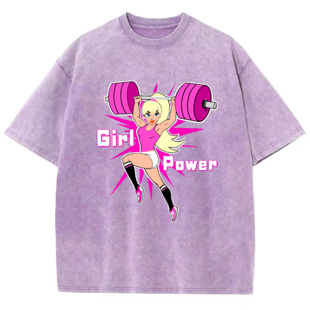Girl Power Unisex Fit Washed T-Shirt