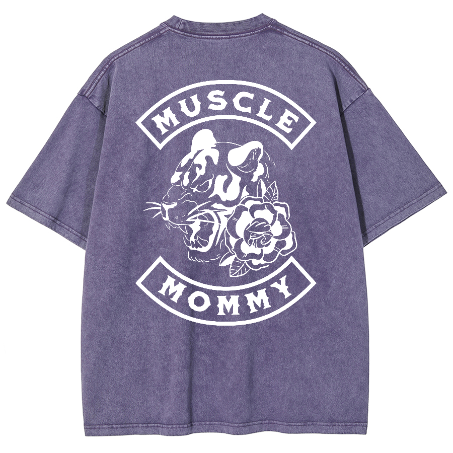 Muscle Mommy Unisex Fit Washed Oversized T-Shirt