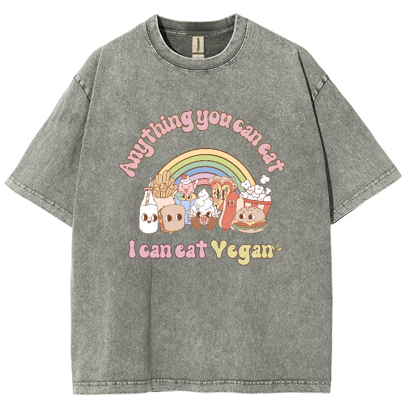 I Can Eat Yegan Unisex Fit Washed T-Shirt