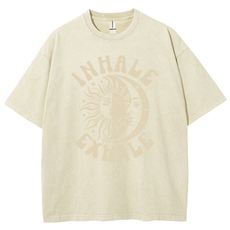 Inhale Exhale Vintage Snowflake Washed T-Shirt