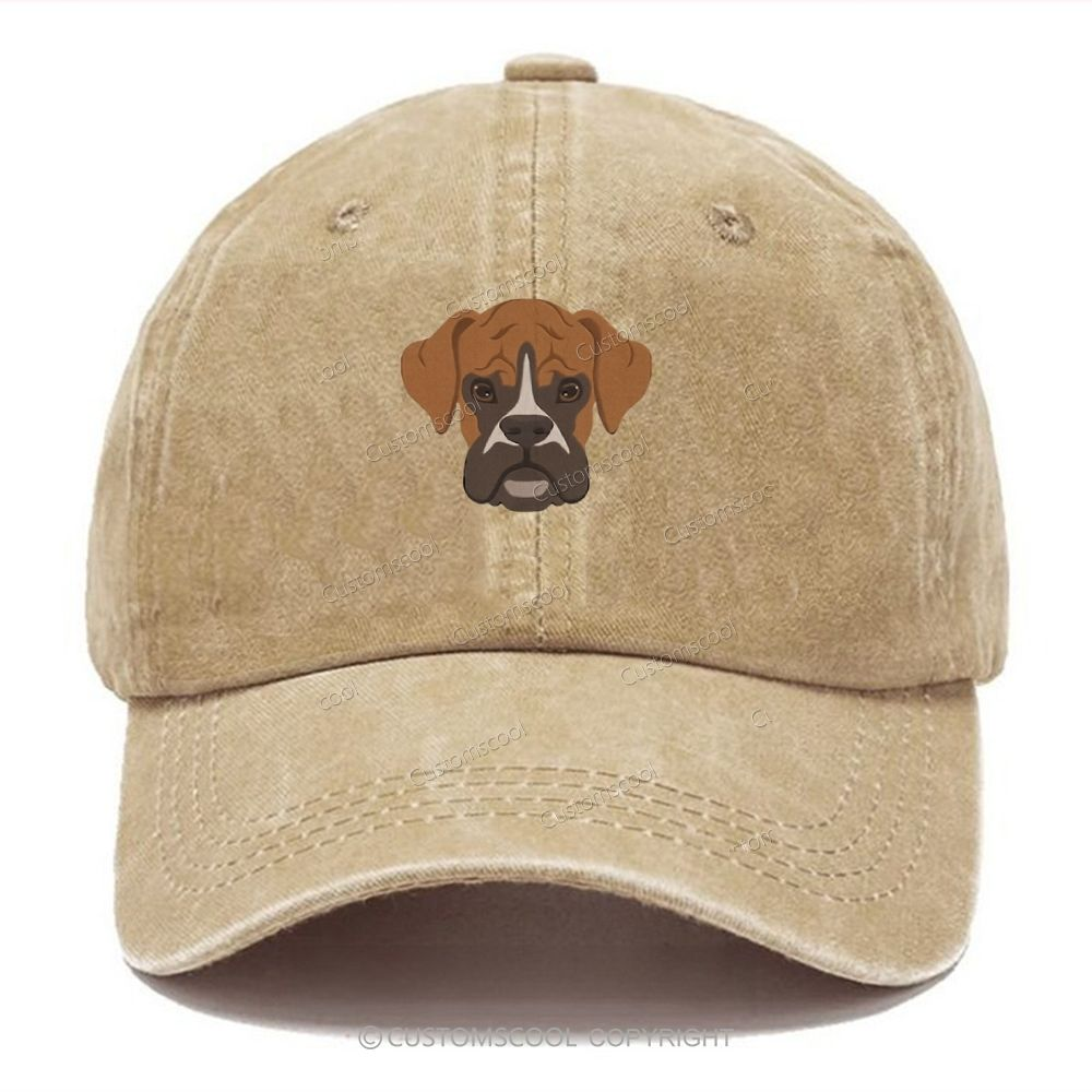 French Bulldog Golden Retriever Labrador Dachshund Dog Face Embroidered Unisex Vintage Casual Washed Cap Customscool