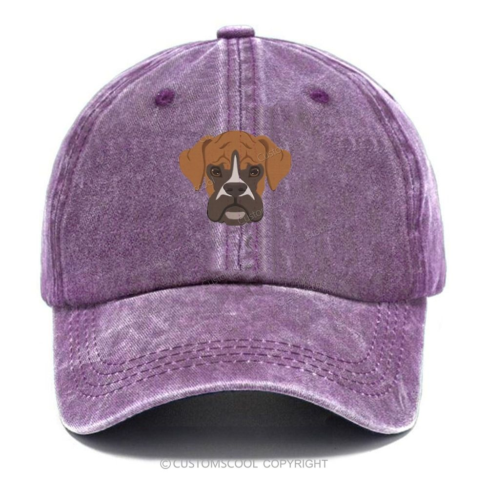 French Bulldog Golden Retriever Labrador Dachshund Dog Face Embroidered Unisex Vintage Casual Washed Cap Customscool