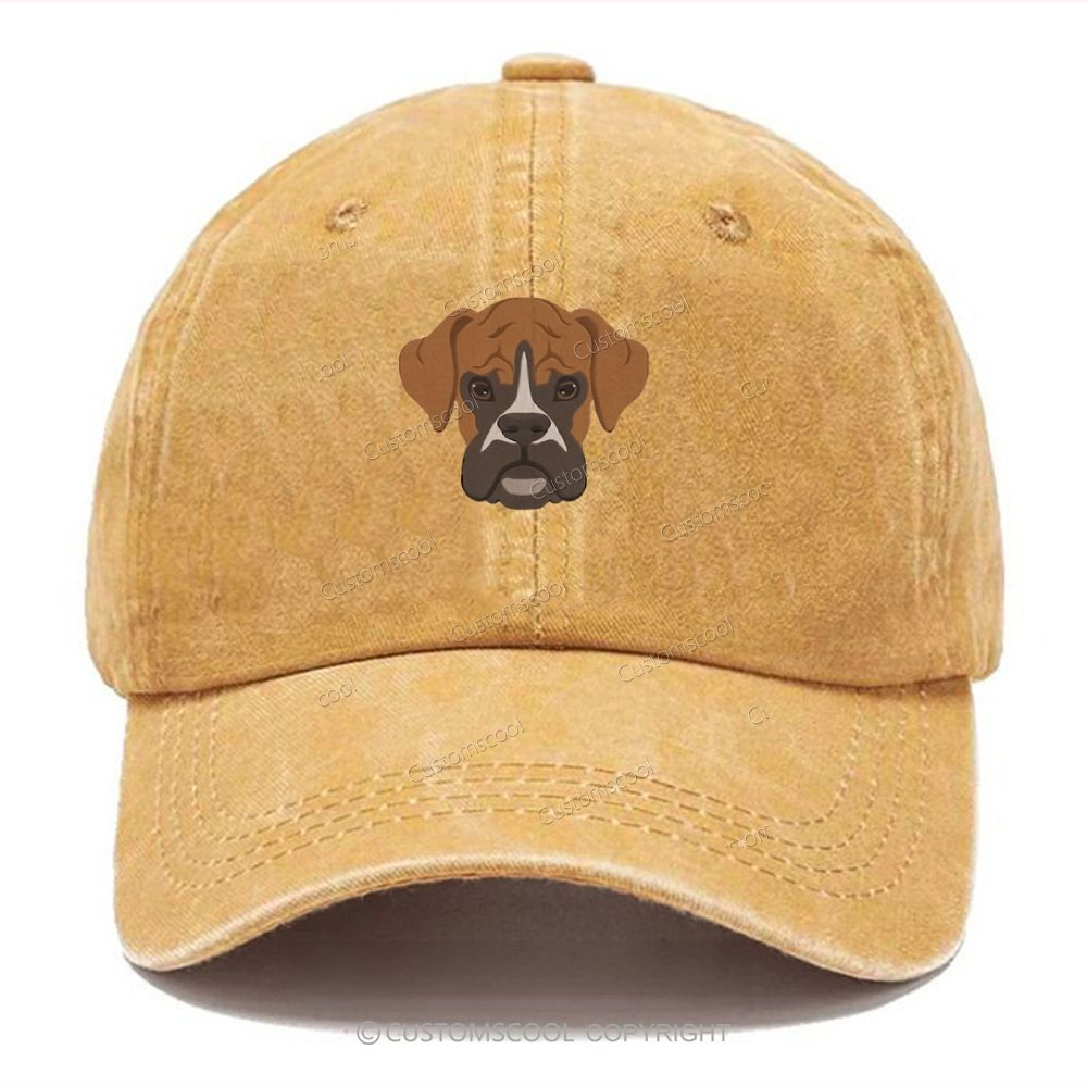 French Bulldog Golden Retriever Labrador Dachshund Dog Face Embroidered Unisex Vintage Casual Washed Cap Customscool