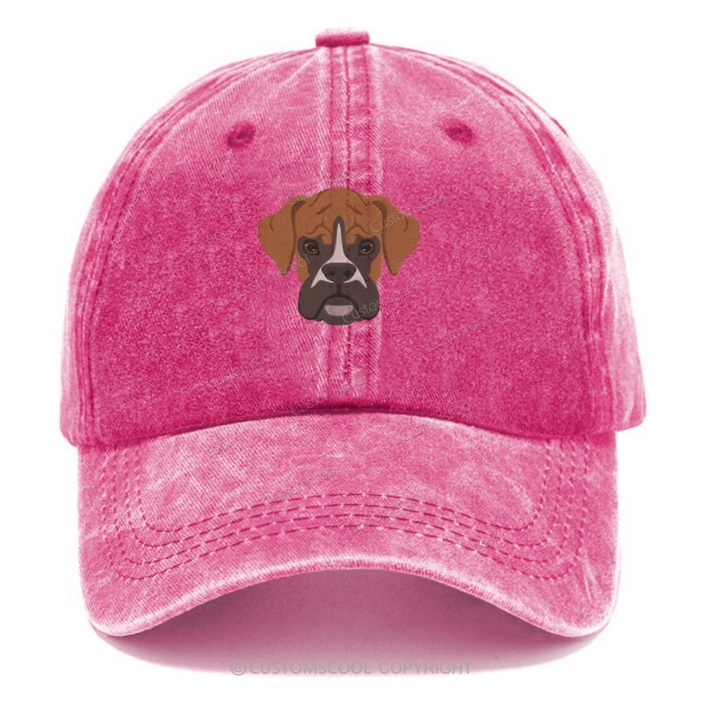 French Bulldog Golden Retriever Labrador Dachshund Dog Face Embroidered Unisex Vintage Casual Washed Cap Customscool
