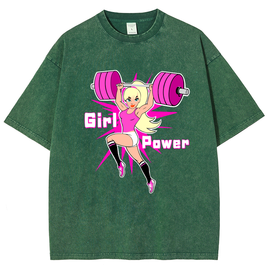 Girl Power Unisex Fit Washed T-Shirt