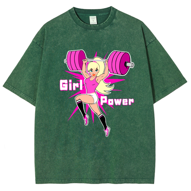 Girl Power Unisex Fit Washed T-Shirt