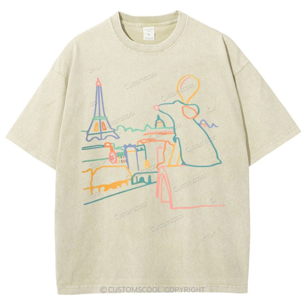 chef Unisex Fit Washed T-Shirt Customscool