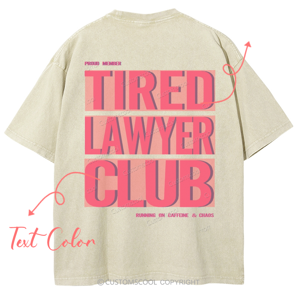 Addcustom  Club Tag Here Text Color  Unisex Fit Washed T-Shirt