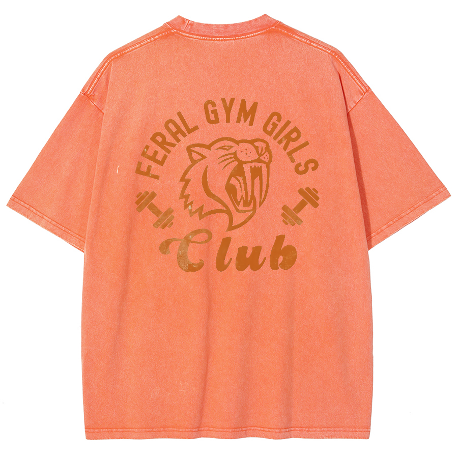 Feral Gym Girl Washed Oversized T-Shirt