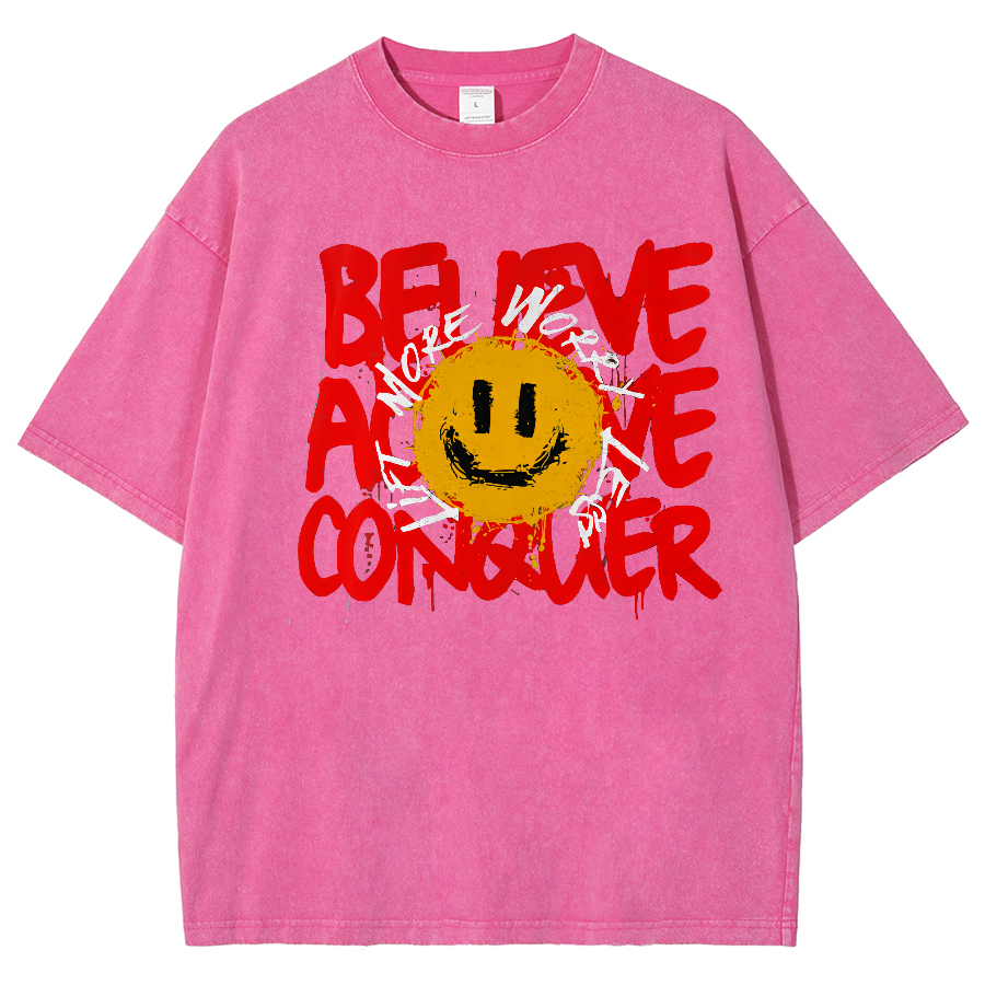 Lift More Worry Less Unisex Fit Washed Oversized T-Shirt