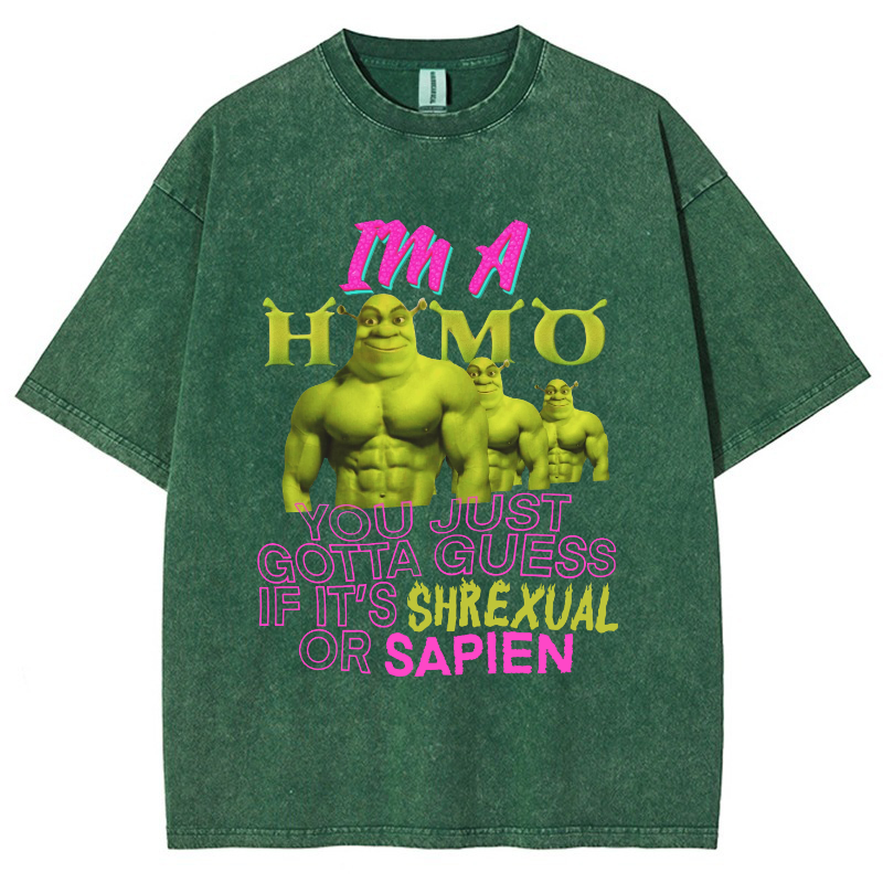 Shrek Is Life Vintage Snowflake Washed T-Shirt