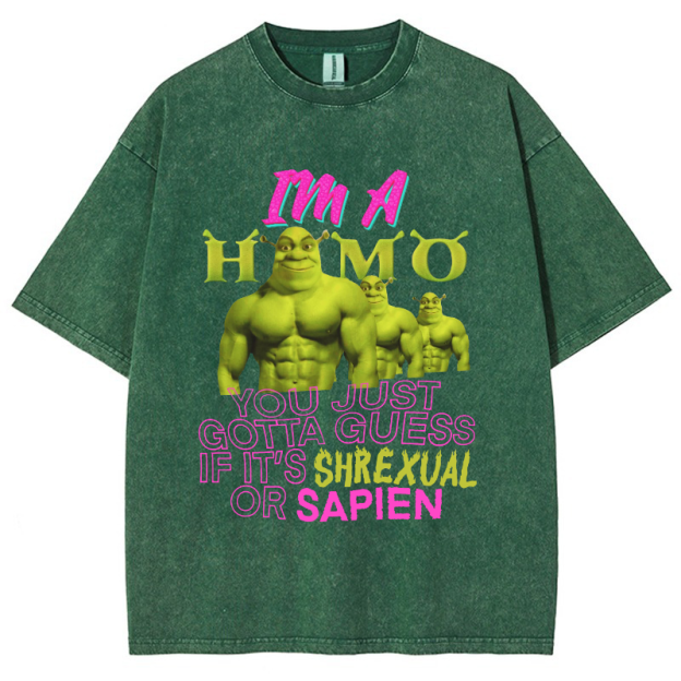 Shrek Is Life Vintage Snowflake Washed T-Shirt
