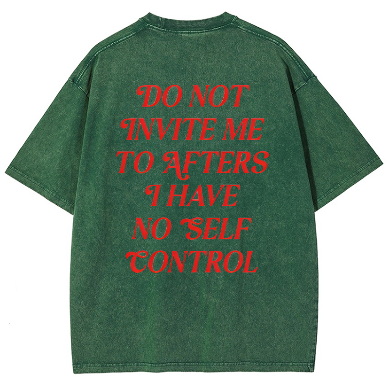 Do Not Invite Me To Afters Vintage Snowflake Washed T-Shirt