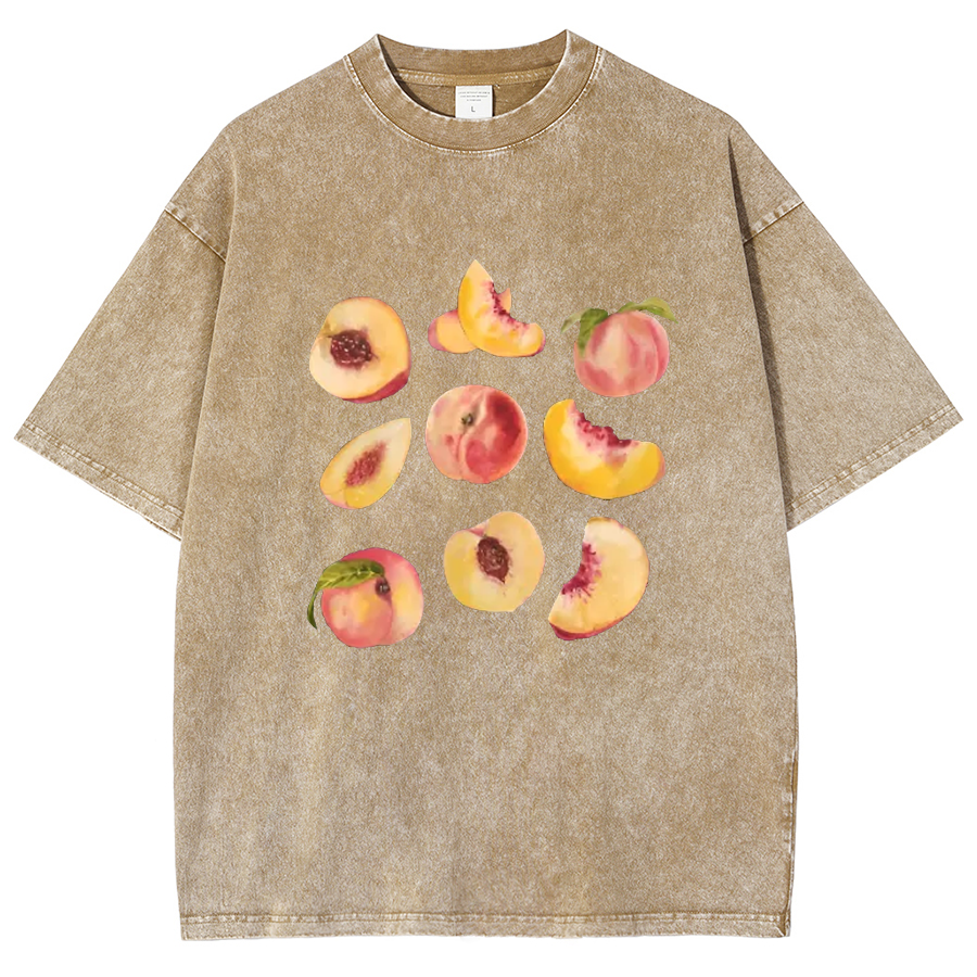 Peach Vintage Unisex Fit Washed T-Shirt