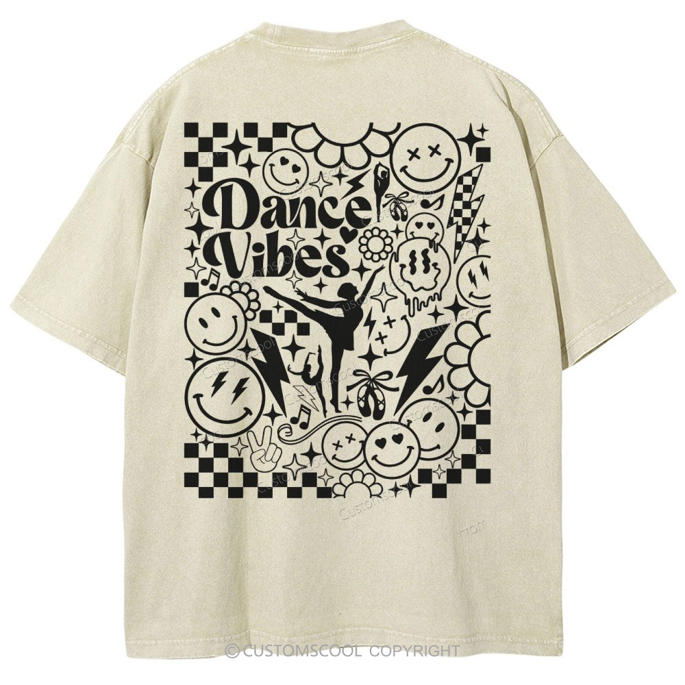 dance vibes Unisex Fit Washed T-Shirt Customscool