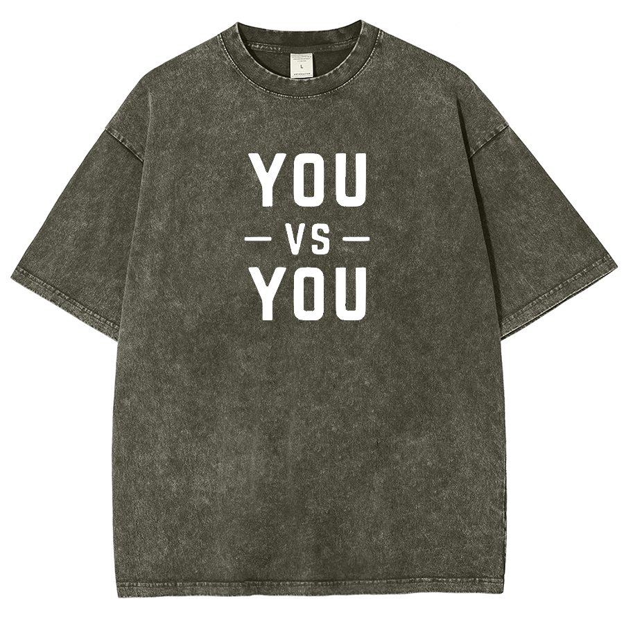 You VS You Unisex Fit Washed Oversized T-Shirt