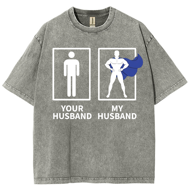 My Husband Unisex Fit Washed Oversized T-Shirt
