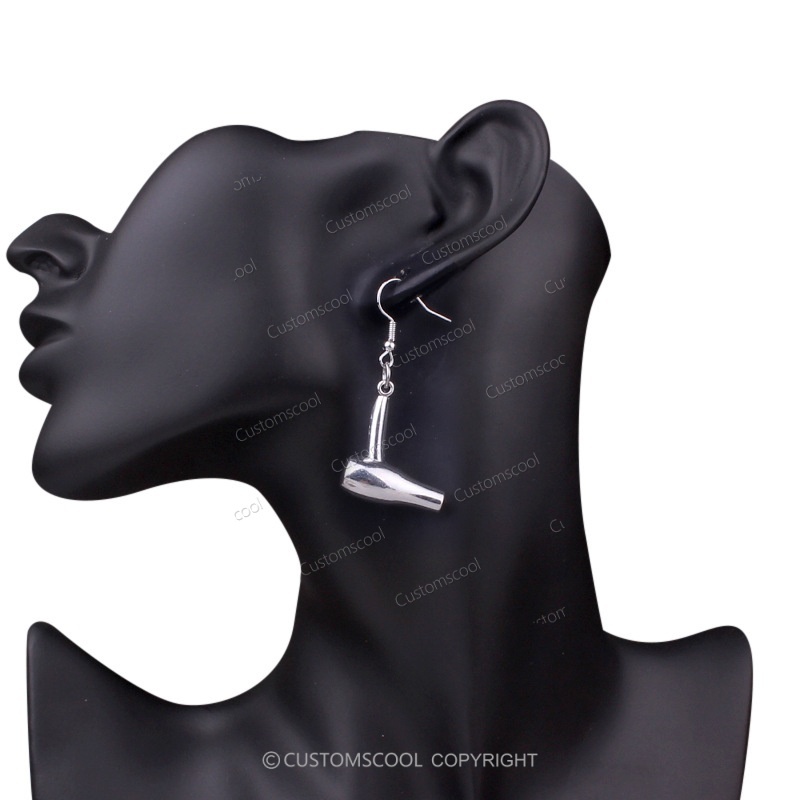 Hair Dryer Scissors Comb Barber Tools Earrings Customscool