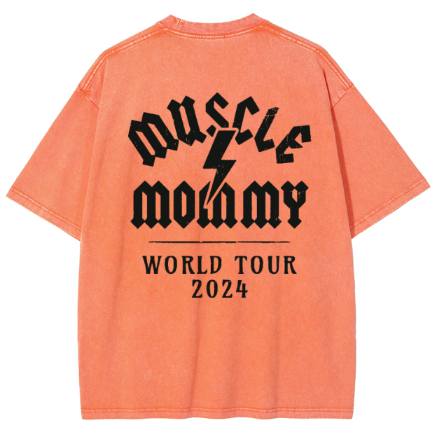 Muscle Mommy Unisex Fit Washed Oversized T-Shirt