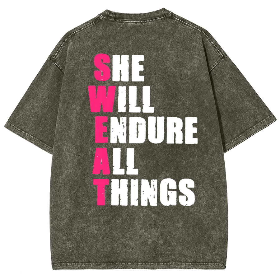 Sweat Unisex Vintage Washed Short Sleeve T-Shirt