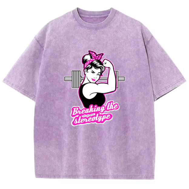 Barbell Girl Unisex Fit Washed T-Shirt