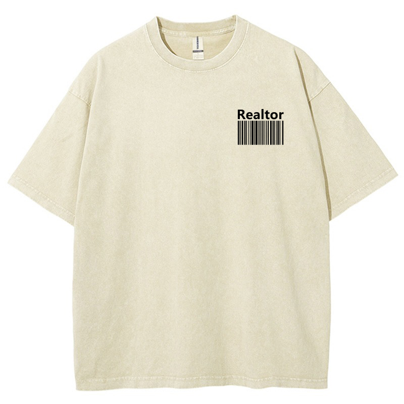 Realtor Vintage Snowflake Washed T-Shirt Customscool