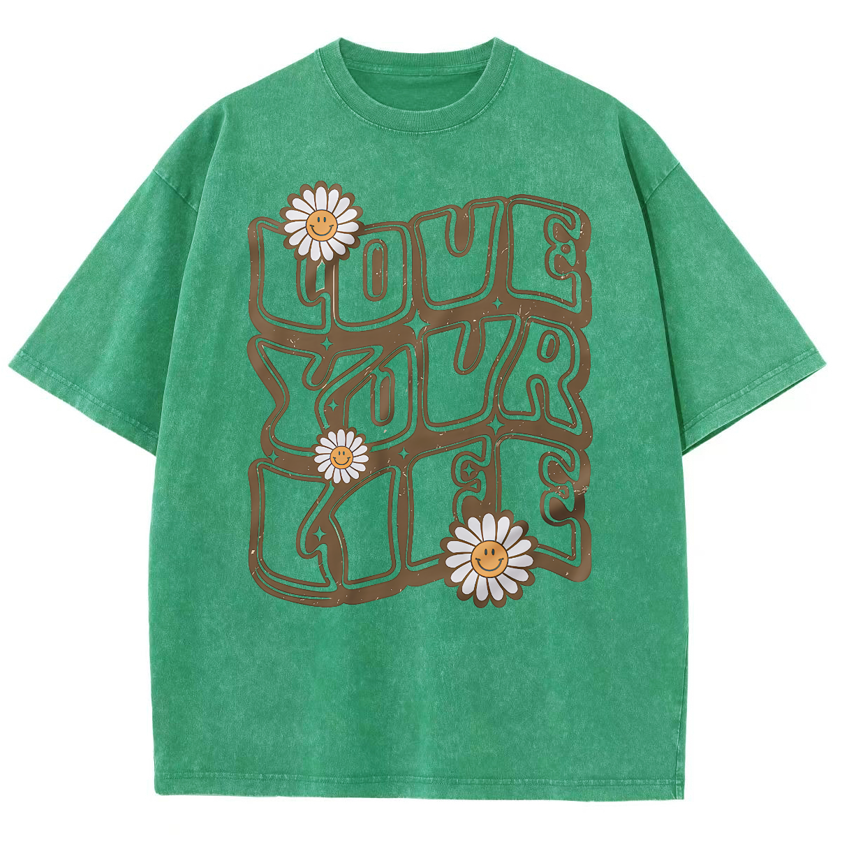 Love Your Life Unisex Fit Washed Oversized T-Shirt