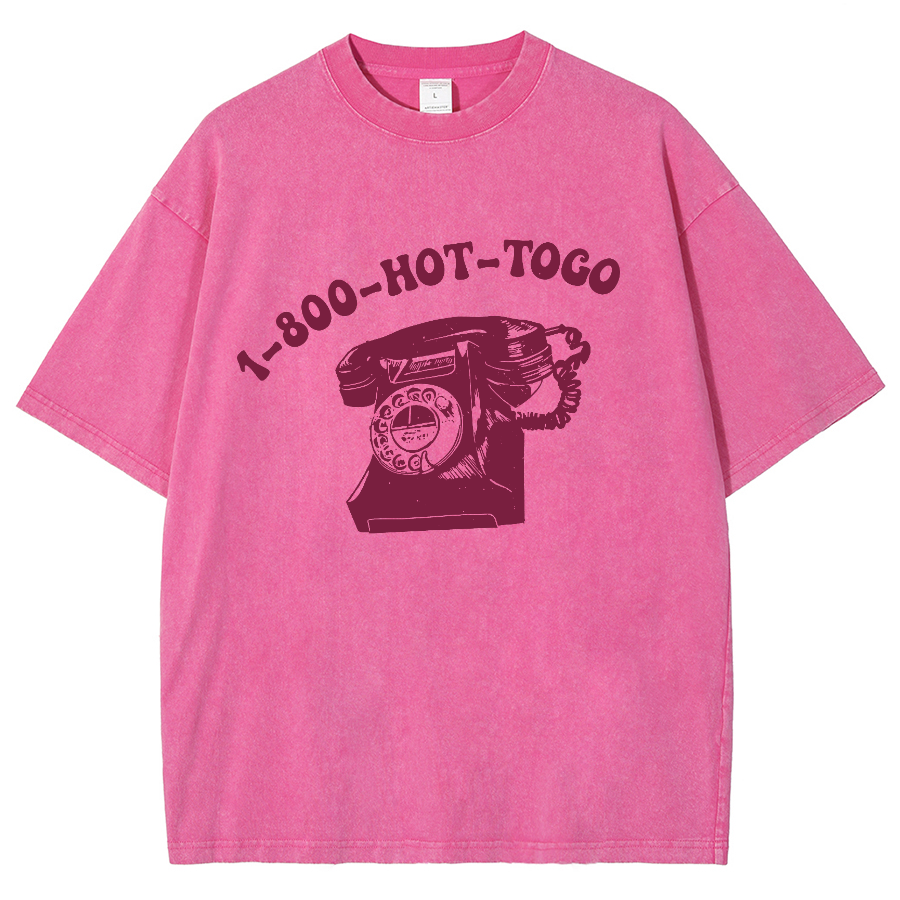 Hot Togo Unisex Fit Washed Oversized T-Shirt