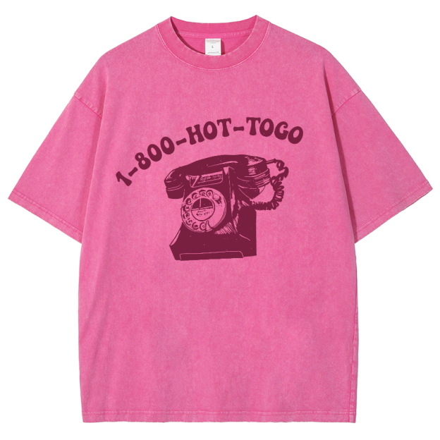 Hot Togo Unisex Fit Washed Oversized T-Shirt