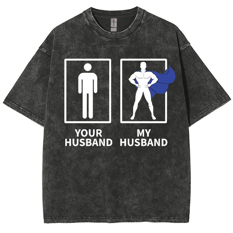 My Husband Unisex Fit Washed Oversized T-Shirt