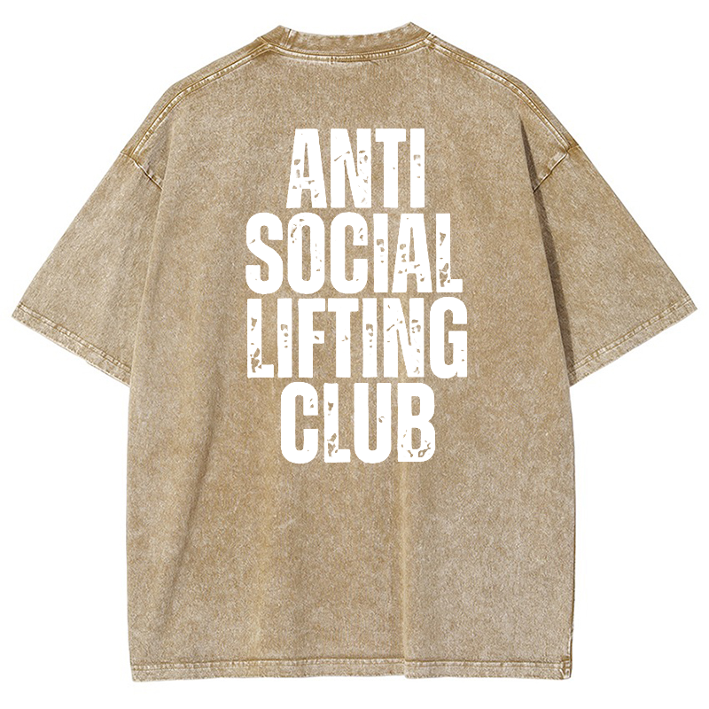 Anti SocialLifting Club Vintage Snowflake Washed T-Shirt