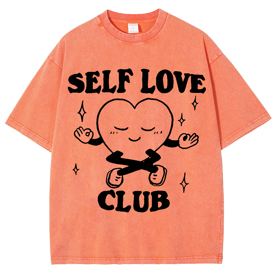 Aesthetic Self Love Unisex Fit Washed Oversized T-Shirt