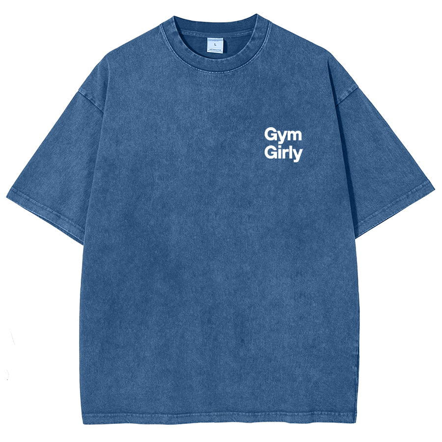 Gym Girly Addcustom Unisex Fit Washed Oversized T-Shirt